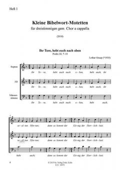 Kleine Bibelwort-Motetten Heft 1 von Lothar Graap 