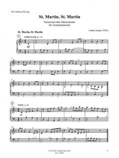 St. Martin, St. Martin für Tasteninstrument von Lothar Graap 