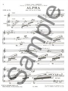 Alpha von Jean-Michel Defaye für Horn und Klavier