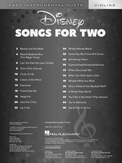 Disney Songs for 2 Violins im Alle Noten Shop kaufen