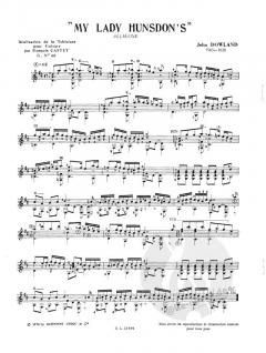 My Lady Hunsdon S et My Lord Willobe S von John Dowland 