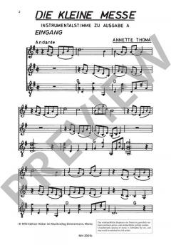 Die kleine Messe - Ausgabe A für Dreigesang von A. Thoma (Download) 
