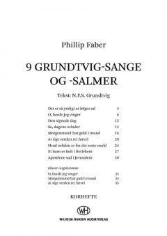 9 Grundtvig-Sange Og -Salmer von Phillip Faber 