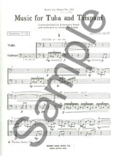 Music For Tuba And Timpani von Stephen Gryc im Alle Noten Shop kaufen