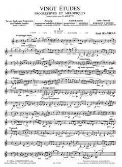 20 Etudes Progressives et Melodiques Vol. 1 