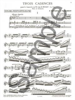 3 Cadences pour Le Concerto von Wolfgang Amadeus Mozart 