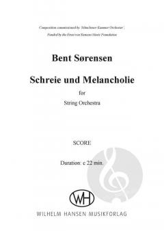 Schreie Und Melancholie von Bent Sørensen 