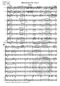 Missa brevis Nr. 1 in C-Dur von Robert Führer 