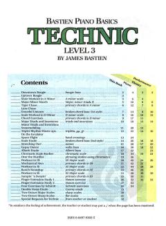 Bastien Piano Basics Level 3: Technic 