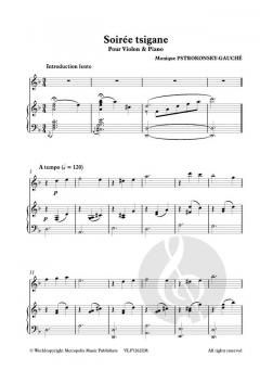 Soirée Tsigane pour Violon et Piano von Monique Pstrokonsky-Gauché 