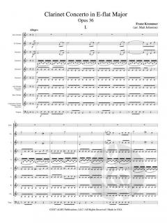 Clarinet Concerto in E-flat Major op. 36 von Franz Vincenz Krommer 