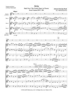 Aria from Cantata BWV 206 - Hark Now! The Gentle Flutes in Chorus von Johann Sebastian Bach 