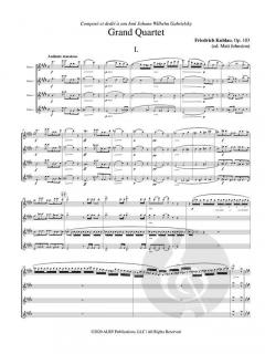 Grand Quartet in E Minor op. 103 von Friedrich Kuhlau 