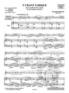 3e Chant Lyrique von Fernande Decruck 