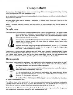 Trumpet Mutes and How To Use Them von Allan Colin im Alle Noten Shop kaufen