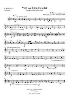 4 Weihnachtslieder für Blechbläsertrio 