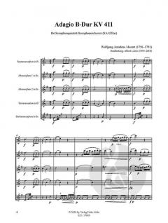 Adagio B-Dur KV 411 Vol. 33 von Wolfgang Amadeus Mozart 