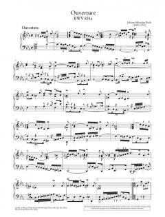 Französische Ouverture BWV 831/831a von Johann Sebastian Bach 