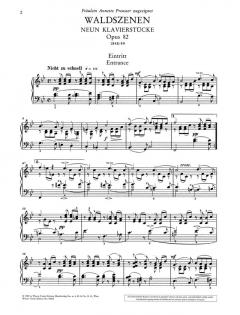 Waldszenen op. 82 von Robert Schumann 