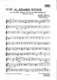Alabama Song von Kurt Weill 