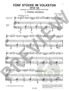 5 Stücke im Volkston op. 102 von Robert Schumann 