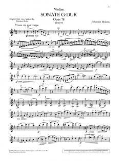 Sonate G-Dur op. 78 von Johannes Brahms 
