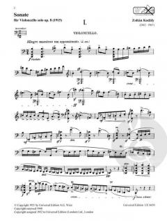 Sonate op. 8 von Zoltán Kodály 