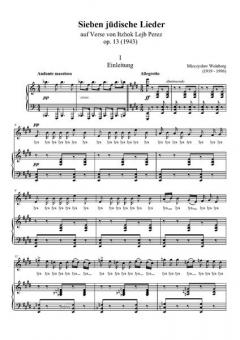 Jüdische Lieder op. 13 von Mieczyslaw Weinberg 