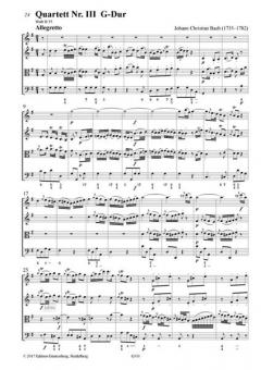 6 Quartette op. 8 von Johann Christian Bach 
