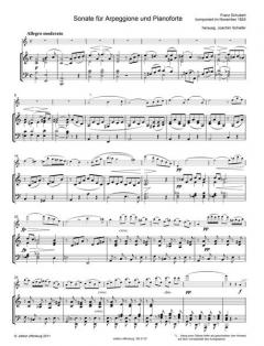 Sonate für Arpeggione und Pianoforte von Franz Schubert 