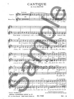 Cantique de Jean Racine Op.11 von Gabriel Fauré 