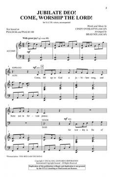 Jubilate Deo! Come Worship the Lord! von Cindy Ovokaitys (Download) 