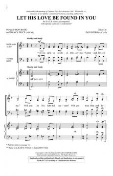 Let His Love Be Found in You von Don Besig (Download) 