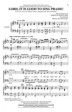 Lord, It Is Good to Sing Praise! von Joseph M. Martin (Download) 