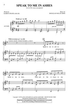 Speak to Me in Ashes von Douglas Nolan (Download) 