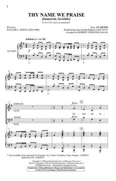 Thy Name We Praise Immortal, Invisible von Robert Sterling (Download) 