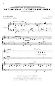 We Sing So All Can Hear the Story! von Don Besig (Download) 