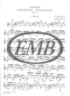 Suite BWV 997 für Laute von J.S. Bach 
