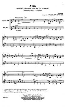 Aria From The Bach Orchestral Suite No.3 von Johann Sebastian Bach 