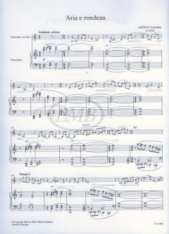Aria e rondeau For clarinet With piano accompaniment von Erzsebet Szonyi 