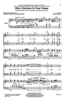 How Glorious Is Your Name von Mark Hayes 
