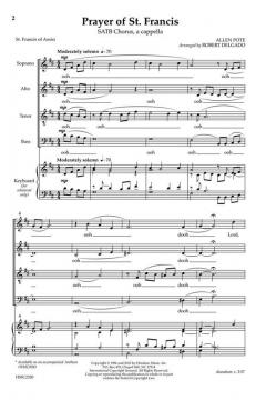 Prayer of St Francis (Delgado Setting, A Cappella) von Allen Pote (Download) 