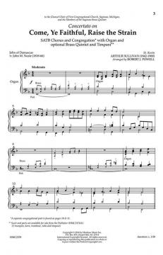 Concertato On Come, Ye Faithful, Raise The Strain von Arthur Seymour Sullivan 