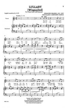 Lullaby (Wiegenlied) von Johannes Brahms 