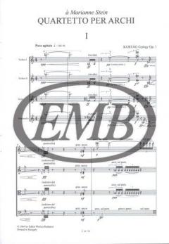 Quartetto per archi von György Kurtag 