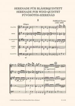 Serenade for Wind Quintet (Ferenc Farkas) 