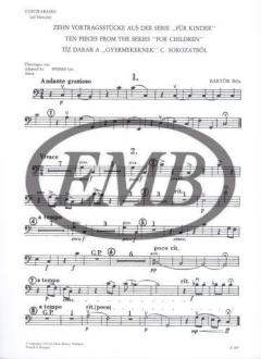 10 Pieces from the Series for Children von Béla Bartók 
