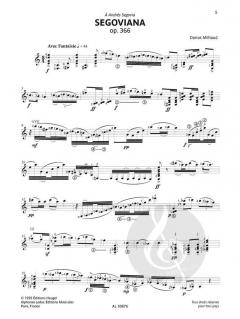 Segoviana op. 366 von Darius Milhaud 