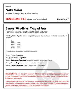 Easy Violins Together: Party Pieces im Alle Noten Shop kaufen