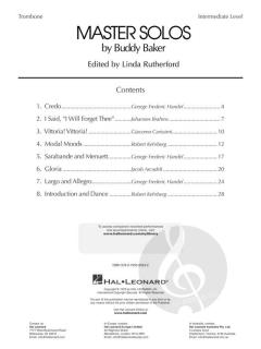 Master Solos For Trombone And Piano 